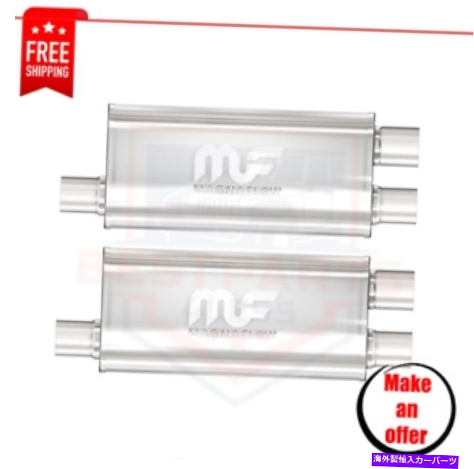 マフラー Magnaflow 12265 5 "x 8"楕円形のオフセット/マフラーを通るデュアルストレート-2のセット MagnaFlow 12265 5" X 8" Oval Offset/Dual Straight Through Mufflers - Set of 2【並行輸入品】｜Us Custom Parts Shop USDM 88,996円
