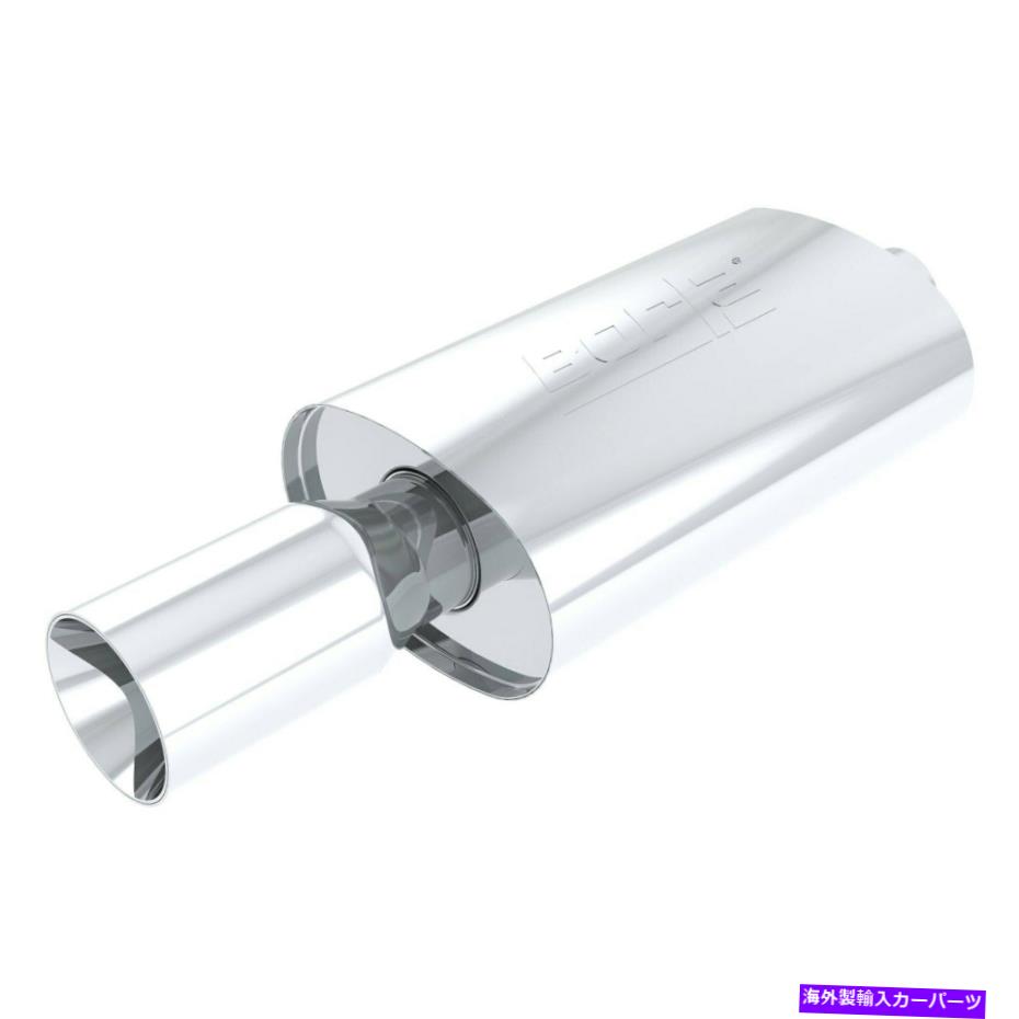 マフラー 排気マフラーブーマーシリーズステンレス鋼の楕円形ブロートーチレースシルバー Exhaust Muffler Boomer Series Stainless Steel Oval Blow Torch Race Silver【並行輸入品】