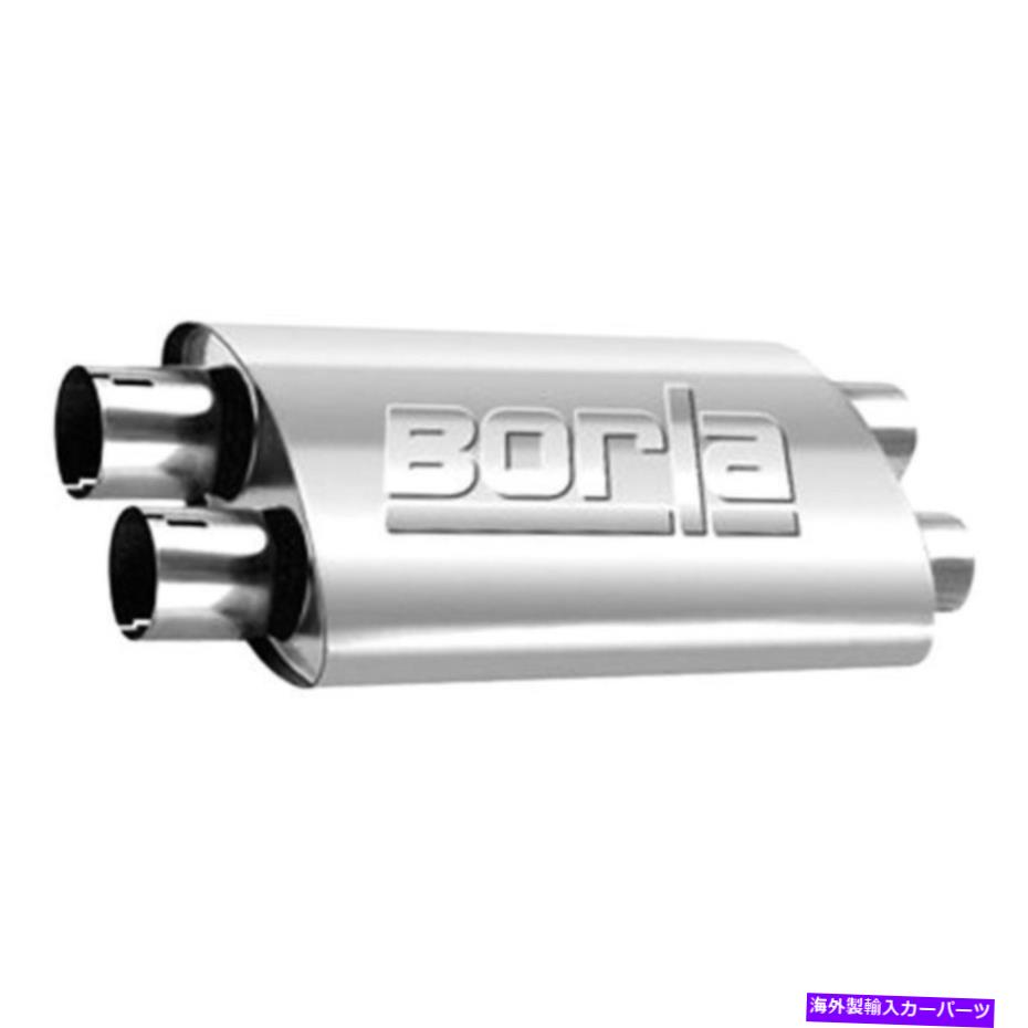 マフラー Pro XSステンレス鋼の楕円形のノッチ灰色の排気マフラー Pro XS Stainless Steel Oval Notched Gray Exhaust Muffler【並行輸入品】