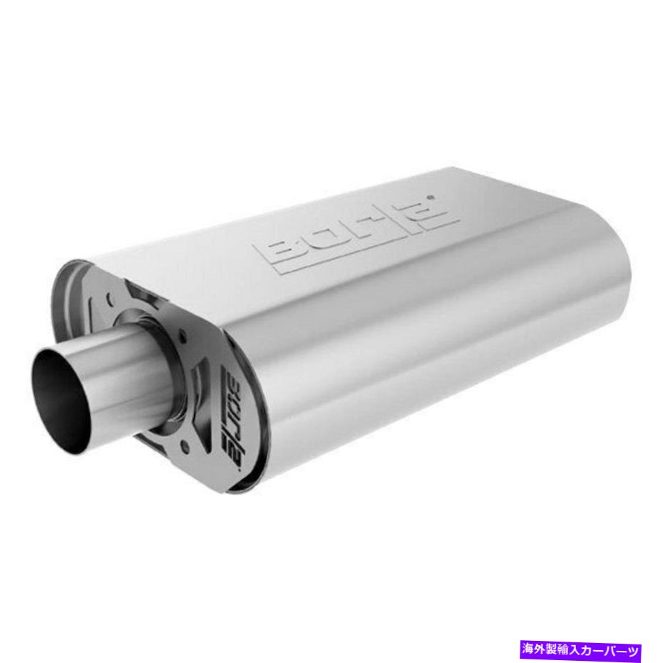 マフラー シボレーカマロ67-70ステンレススチールオーバルアタッククレートグレーエキゾーストマフラー For Chevy Camaro 67-70 Stainless Steel Oval ATAK Crate Gray Exhaust Muffler【並行輸入品】