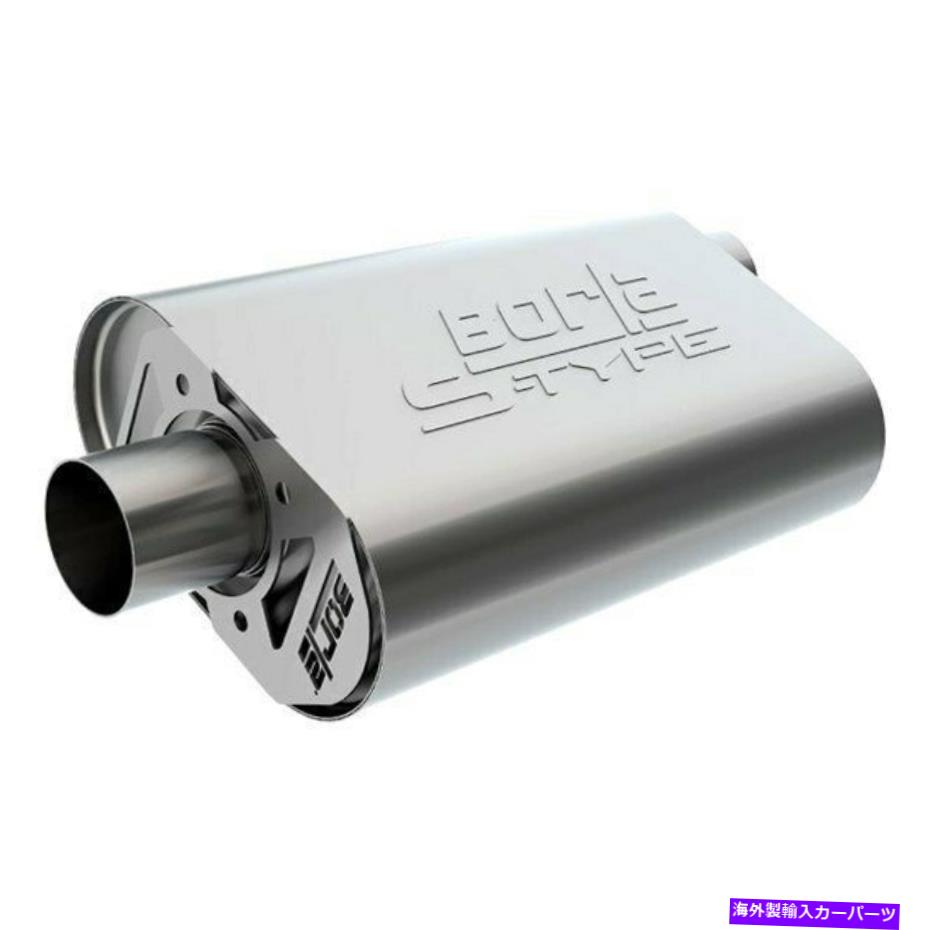 マフラー ダッジ充電器66-78 Sタイプステンレス鋼楕円形のクレートグレーエキゾーストマフラー用 For Dodge Charger 66-78 S-Type Stainless Steel Oval Crate Gray Exhaust Muffler【並行輸入品】