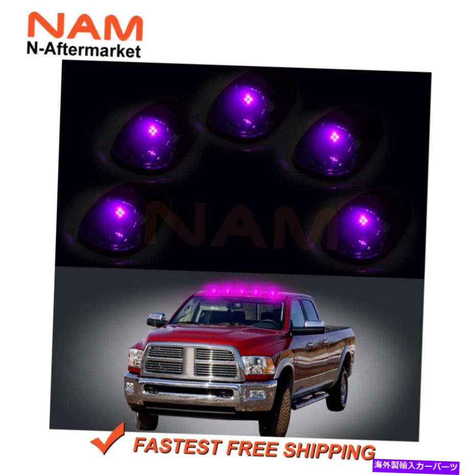 サイドマーカー 5x煙レンズ屋根ランニングキャブマーカーライト + 99-02ダッジ用の紫色のLED電球 5X SMOKE LENS ROOF RUNNING CAB MARKER LIGHTS + PURPLE LED BULBS FOR 99-02 DODGE【並行輸入品】 30,745円