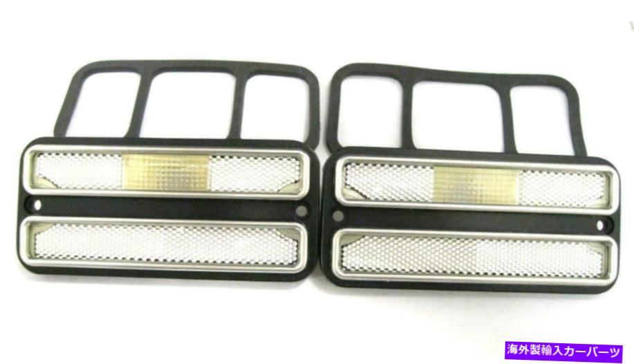 サイドマーカー 新しいクリアレンズデラックスサイドマーカーライトセット68-72シボレーC10用のトリム付き New Clear Lens Deluxe Side Marker Light Set W/ Trim For 68-72 Chevrolet C10【並行輸入品】