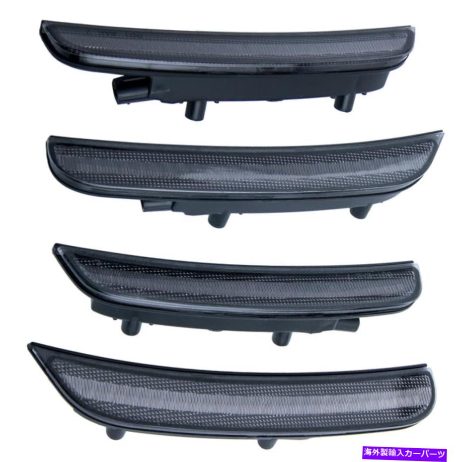 サイドマーカー ダッジ充電器スモークレンズ2015-2020用のフロントリアLEDサイドマーカーライトランプランプ Front Rear Led Side Marker Lights Lamps For Dodge Charger Smoked Lens 2015-2020【並行輸入品】