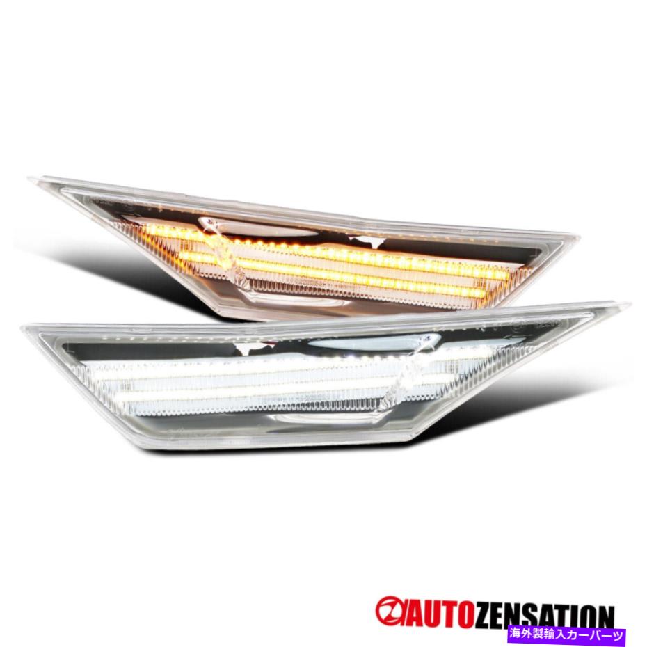 サイドマーカー フィット2016-2020ホンダシビックSMD LEDサイドマーカーライト信号ランプ左+右 Fit 2016-2020 Honda Civic SMD LED Side Marker Lights Signal Lamps Left+Right【並行輸入品】
