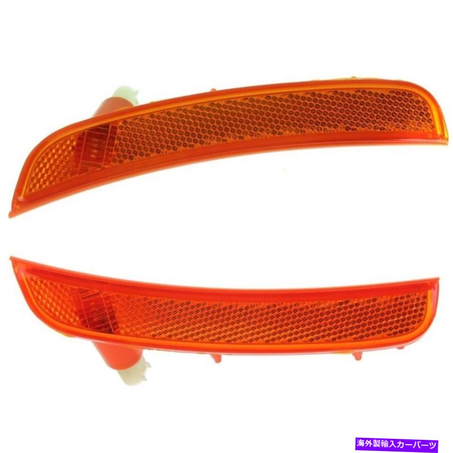 サイドマーカー 2012-2017 FIAT 500フロントアンバー付きのサイドマーカーセット2PC Side Marker Set For 2012-2017 Fiat 500 Front Amber With Bulb 2Pc【並行輸入品】
