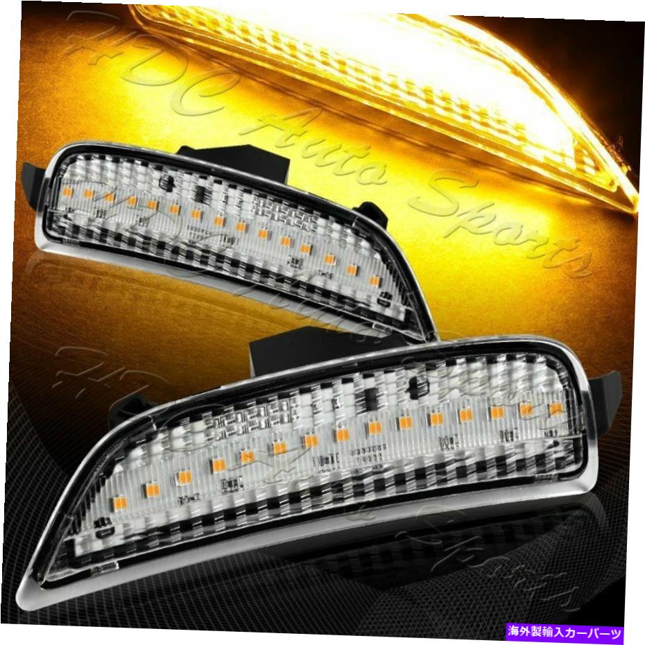 サイドマーカー 2016-2021 MAZDA MX5 MIATA AMBER LEDクリアレンズフロントサイドマーカーライトランプ For 2016-2021 Mazda MX5 Miata Amber LED Clear Lens Front Side Marker Lights Lamp【並行輸入品】