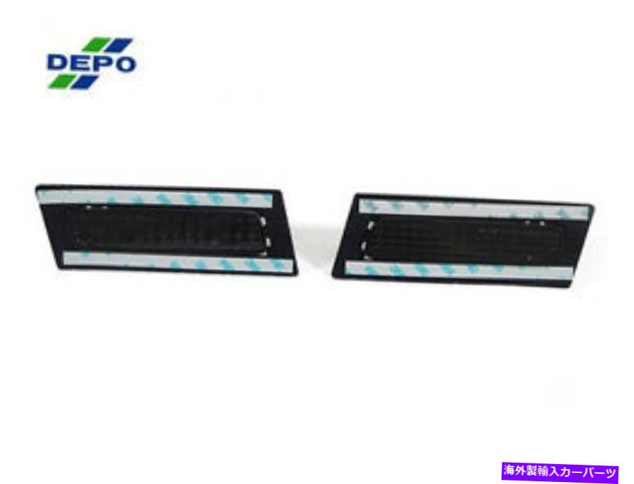 サイドマーカー デポフロントスモークバンパーリフレクターサイドマーカーライトセット06-08アウディA4/S4 B7 DEPO Front Smoke Bumper Reflector Side Marker Light Set for 06-08 Audi A4/S4 B7【並行輸入品】