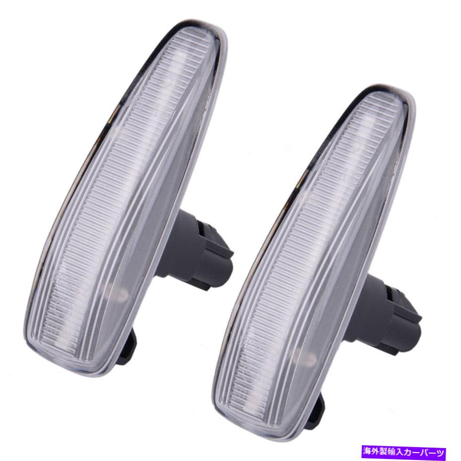 サイドマーカー 1PAIR LEDクリアサイドマーカー信号ライトは霧内ランサーEVO X MIRAGEに適合します 1Pair LED Clear Side Marker Signal Light Fit For Mistubishi Lancer Evo X Mirage【並行輸入品】