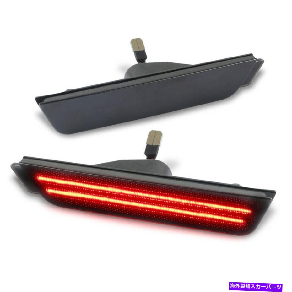 サイドマーカー 10-15シボレーカマロのレッドレッドスモークレンズリアサイドマーカーライトLH+RH+RH Stay-on Red LED Smoke Lens Rear Side Marker Lights LH+RH For 10-15 Chevy Camaro【並行輸入品】