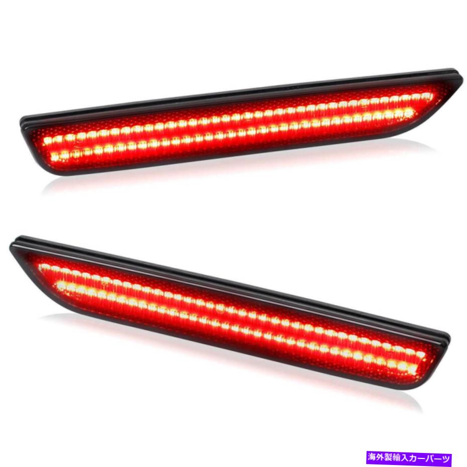 サイドマーカー 2010年から2014年のフォードマスタングのスモークレンズリアダブルロウLEDサイドマーカーライト Smoked Lens Rear Double Row LED Side Marker Lights For 2010-2014 Ford Mustang【並行輸入品】
