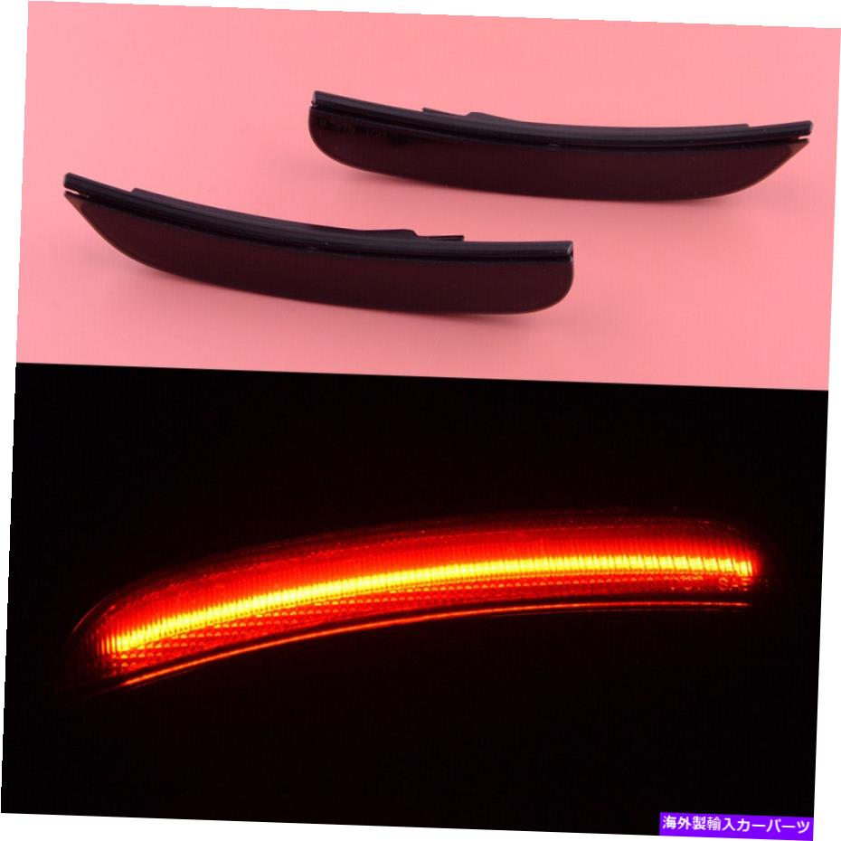 サイドマーカー 2xスモークレンズレッドレッドサイドマーカーライトランプクライスラー300 2015-2021 2x Smoked Lens Red LED Side Marker Light Lamp fit for Chrysler 300 2015-2021【並行輸入品】