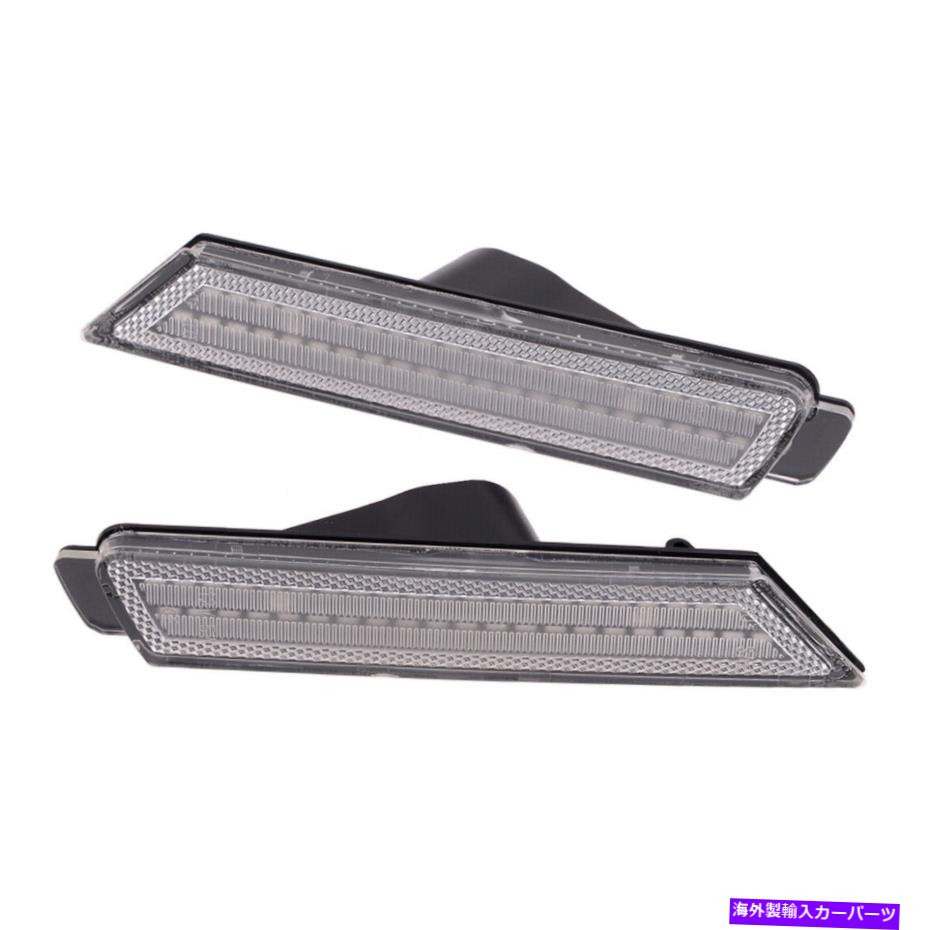 サイドマーカー シボレーカマロに適した2xフロントLEDサイドマーカーランプ10-15 2X Front LED Side Marker Lamp fit For Chevy Camaro 10-15【並行輸入品】
