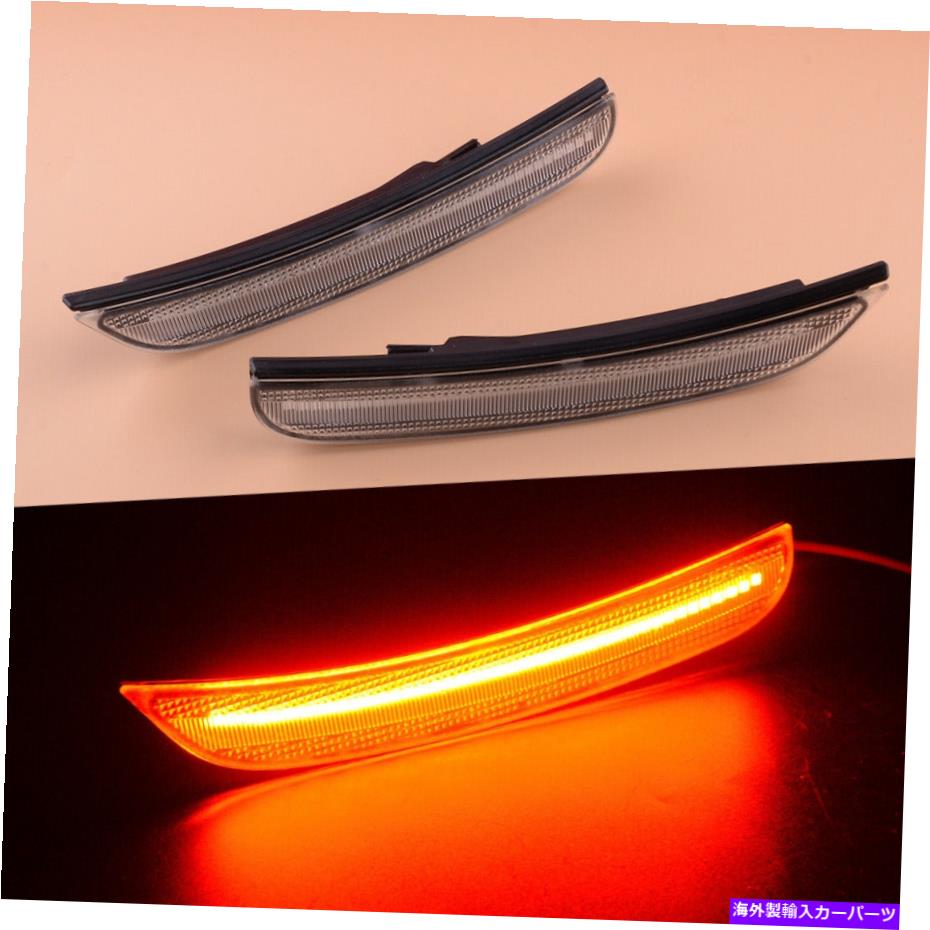 サイドマーカー リアレッドLEDサイドマーカーライトランプクリアレンズフィットクライスラー300 15-21 Rear Red LED Side Marker Lights Lamp Clear Lens Fit for Chrysler 300 15-21【並行輸入品】