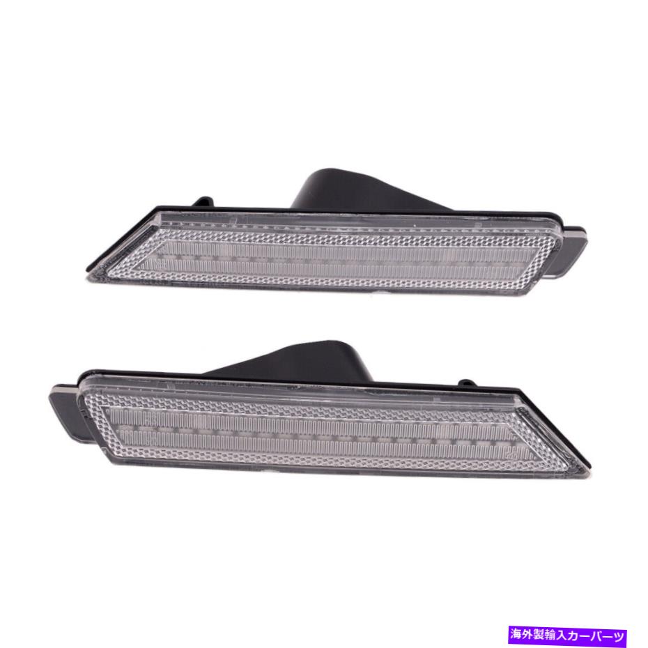 サイドマーカー シボレーカマロに適したフロントスモークLEDサイドマーカーライトランプ2010-15 Front Smoked LED Side Marker Light lamp fit FOR Chevy Camaro 2010-15【並行輸入品】