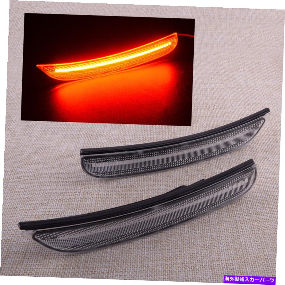 サイドマーカー リアレッドLEDサイドマーカーライトランプクリアレンズフィットクライスラー300 15-2021 Rear Red LED Side Marker Lights Lamp Clear Lens Fit for Chrysler 300 15-2021【並行輸入品】