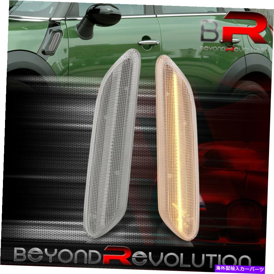 サイドマーカー 2011-2016カントリーマンペースマンダイナミックLED信号フェンダーサイドマーカーランプクリア For 2011-2016 Countryman Paceman Dynamic LED Signal Fender Sidemarker Lamp Clear【並行輸入品】