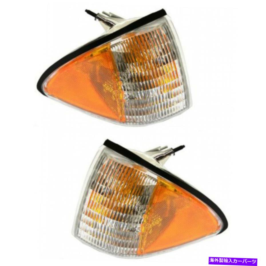 サイドマーカー フィット1987-1993フォードマスタングペアサイドマーカーライトドライバーと乗客 Fits 1987-1993 Ford Mustang Pair Side Marker Lights Driver and Passenger【並行輸入品】