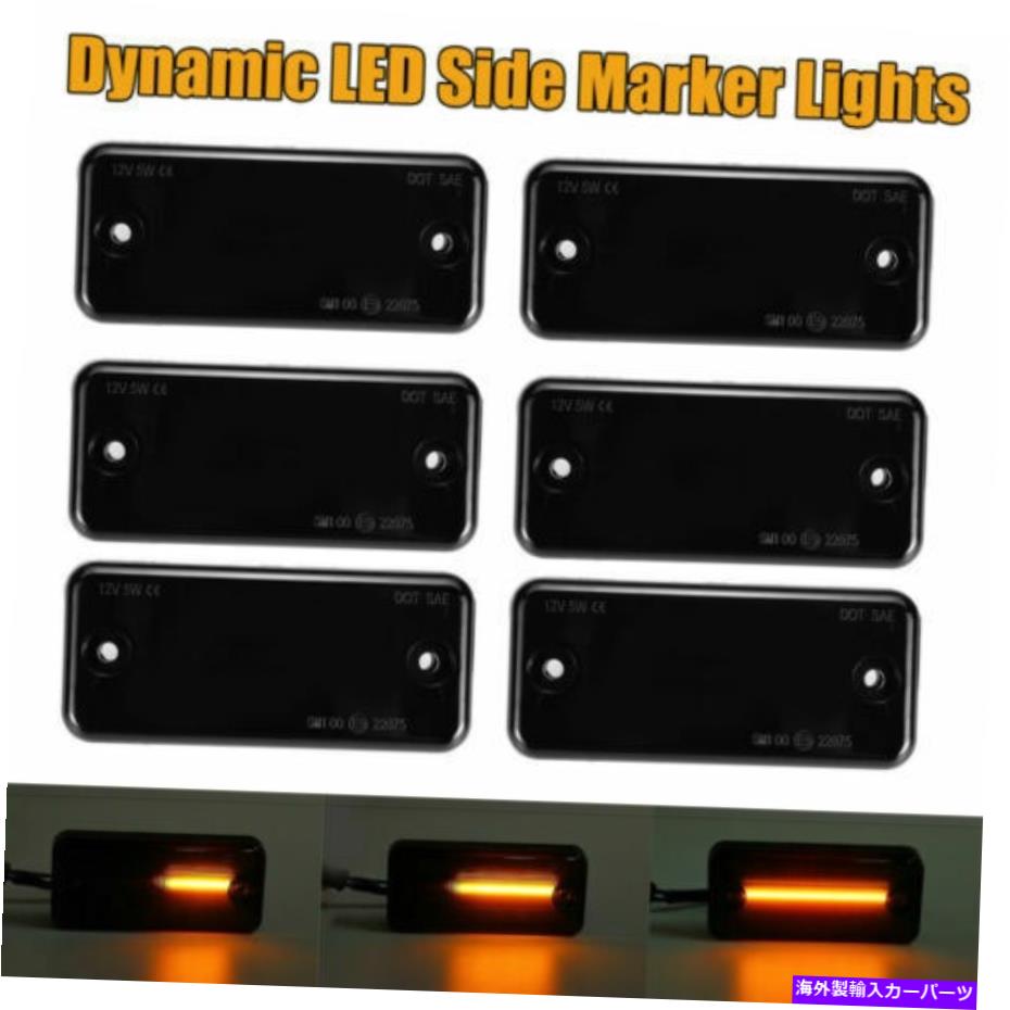 サイドマーカー 6xダイナミックLEDサイドマーカーフィアットドゥカトIII IVECOデイリーIV daf lf xf cf 6x Dynamic LED Side Marker Light For Fiat Ducato III Iveco Daily IV DAF LF XF CF【並行輸入品】