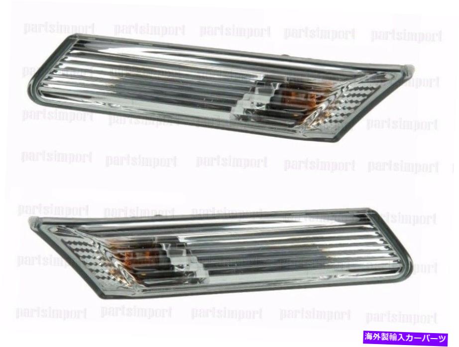 サイドマーカー ユーロクリアフロントサイドマーカーターンシグナルレンズライトセットL+r OEMポルシェ997 Euro Clear Front Side Marker Turn Signal Lens Lights Set L+R OEM for Porsche 997【並行輸入品】