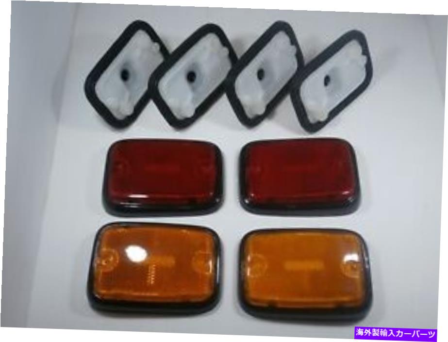 サイドマーカー サイドマーカーレンズ /リフレクターブラックベースW /ホルダーVWタイプ2バス1970-1979 SIDE MARKER LENS / REFLECTORS BLACK BASE W/ HOLDERS VW TYPE 2 BUS 1970-1979【並行輸入品】