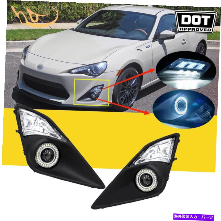 サイドマーカー 2012-2016 GT86/SCION FR-S LEDハローフォグライトランプとサイドマーカーライトペア For 2012-2016 GT86/Scion FR-S LED Halo Fog Lights Lamps&Side Marker Lights Pair【並行輸入品】