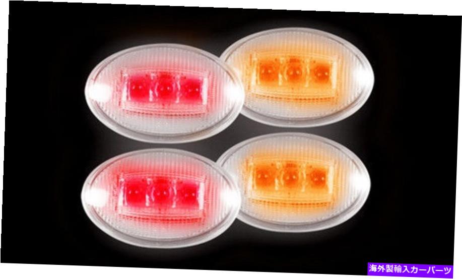 サイドマーカー 1999-2010 Ford F250 350 Decally LED Clear Lear Fender Side Marker Lightsランプ 1999-2010 Ford F250 350 Dually LED Clear Rear Fender Side Marker Lights Lamps【並行輸入品】 42,504円