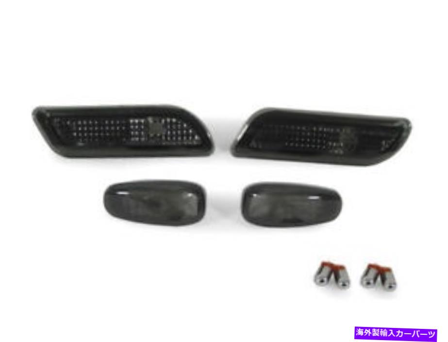 サイドマーカー 8ピーススモークバンパー +フェンダーサイドマーカーライト + 98-02 W208 CLKのクロム電球 8Pieces Smoke Bumper + Fender Side Marker Light +Chrome Bulbs For 98-02 W208 CLK【並行輸入品】