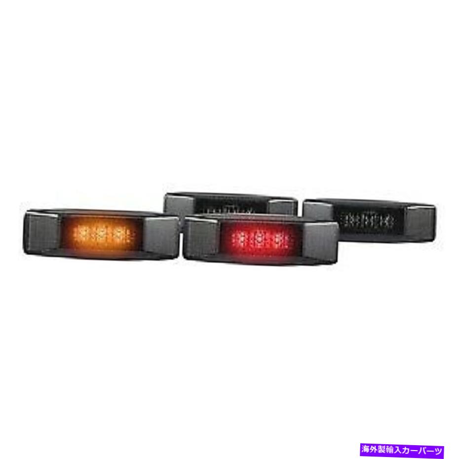 サイドマーカー 94-01ダッジラムブラック/スモークサイドマーカーライト（4ピースセット）264130bkの偵察 Recon For 94-01 Dodge Ram Black/Smoke Side Marker Lights (4-Piece Set) 264130BK【並行輸入品】