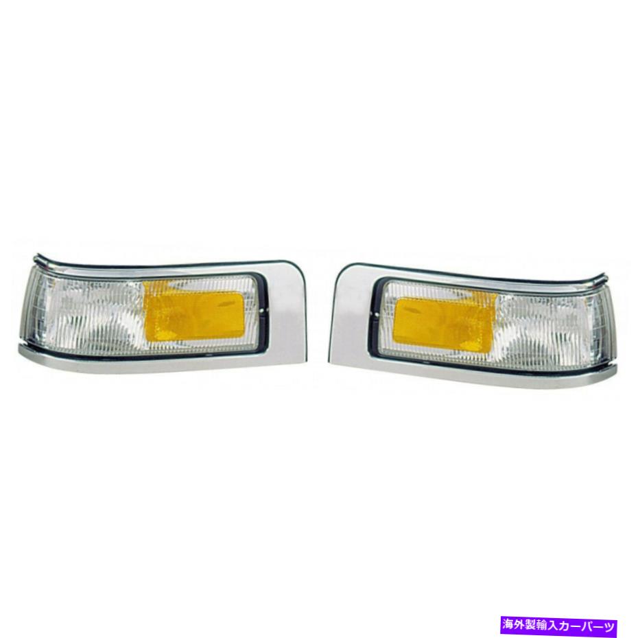 サイドマーカー 1995-1997リンカーンタウンカーペアサイドマーカーライトドライバーと乗客 Fits 1995-1997 Lincoln Town CAR Pair Side Marker Lights Driver and Passenger【並行輸入品】