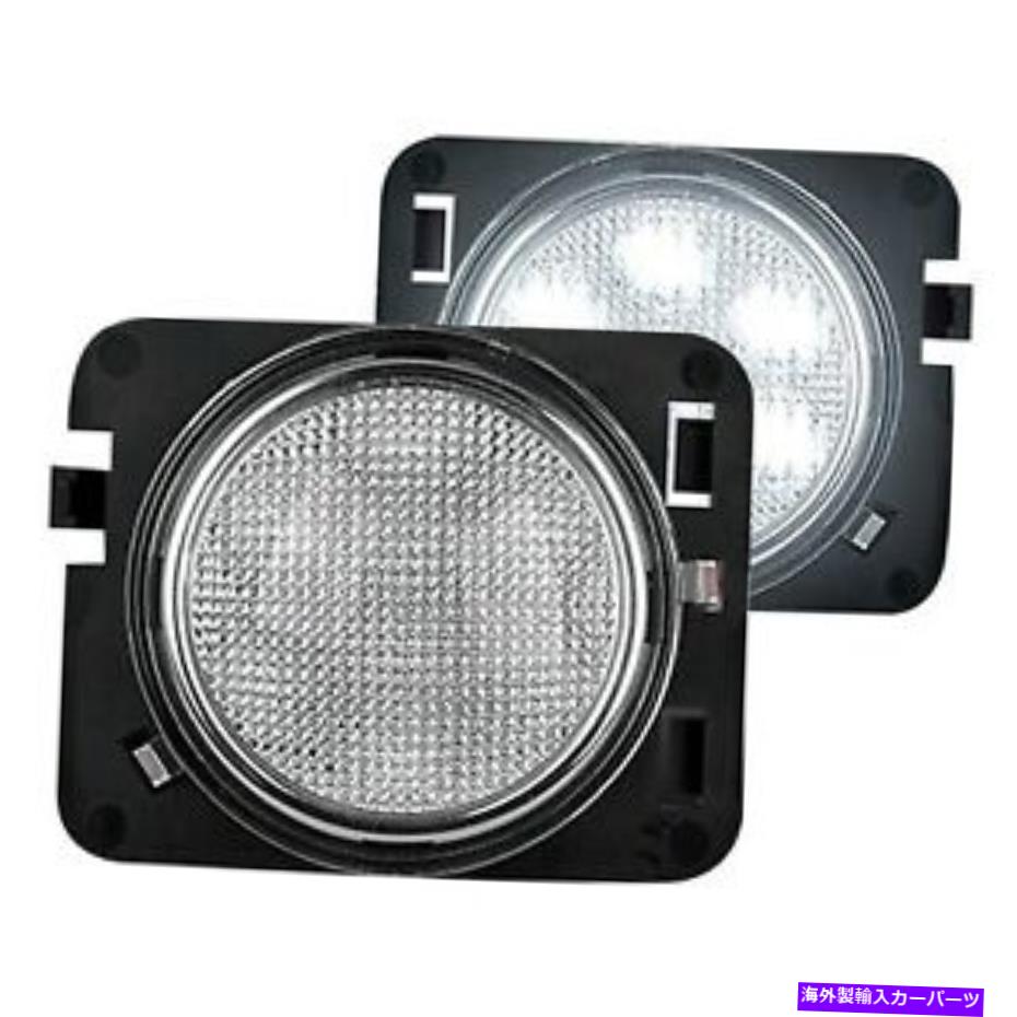 サイドマーカー 07-17の偵察ジープラングラークロムLEDサイドマーカーライト264135WHCL Recon For 07-17 Jeep Wrangler Chrome LED Side Marker Lights 264135WHCL【並行輸入品】