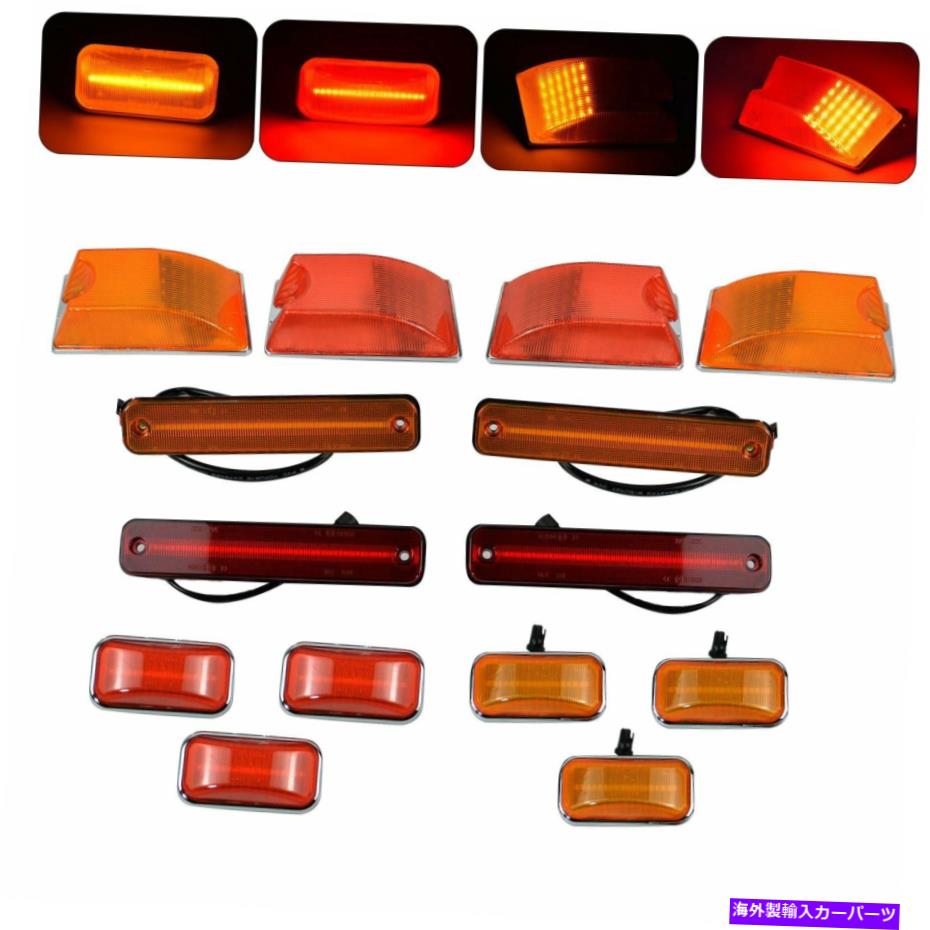 サイドマーカー Hummer H2 2003-2009 14PCS LEDルーフキャブサイドマーカーランプランニングライト For Hummer H2 2003-2009 14pcs LED Roof Cab Side Marker Lamp Signal Running Light【並行輸入品】
