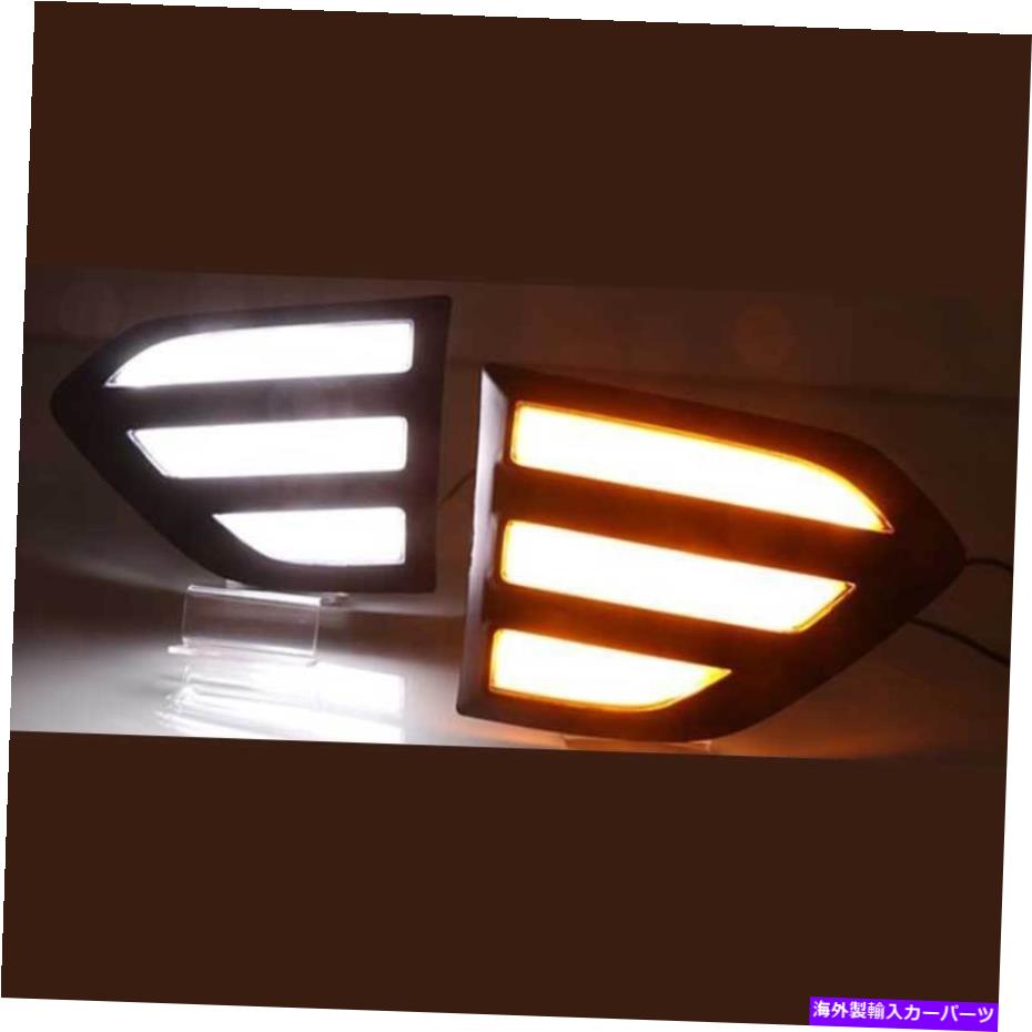 サイドマーカー LEDフロントフェンダーライトサイドマーカーライトターンシグナルDRLフォードレンジャー2016-22 LED Front Fender Light Side Marker Light Turn Signal DRL For Ford Ranger 2016-22【並行輸入品】