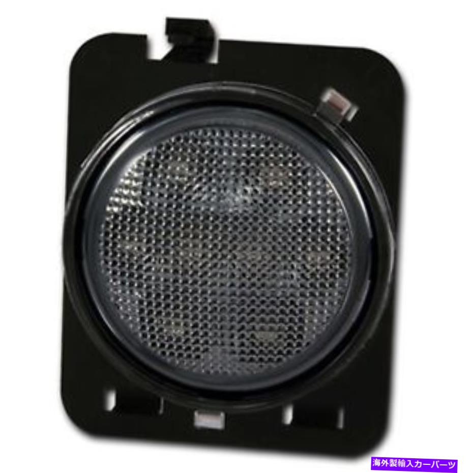 サイドマーカー Anzo L.E.D.サイドマーカーライト07-17ジープラングラー（JK）のサイドマーカーのレンズアンバー Anzo L.E.D. Side Marker Lights Smoke Lens Amber For 07-17 Jeep Wrangler (JK)【並行輸入品】