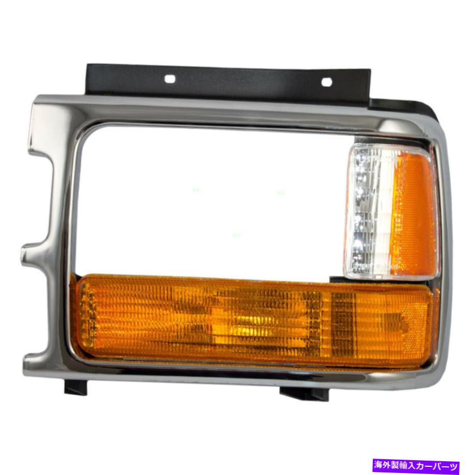 サイドマーカー 91-96のシグナルサイドマーカーライトダッジダコタドライバーw/ chromeヘッドランプベゼル Signal Side Marker Light for 91-96 Dodge Dakota Drivers w/ Chrome Headlamp Bezel【並行輸入品】