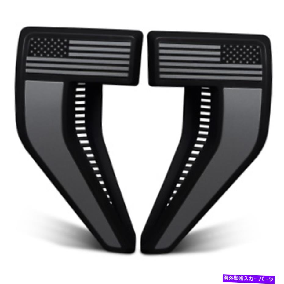 サイドマーカー 2xサイドベントフェンダーライト装飾2021 22 F150運転ターンシグナルランプトリム 2x Side Vent Fender Lights Decor for 2021 22 F150 Driving Turn Signal Lamps Trim【並行輸入品】