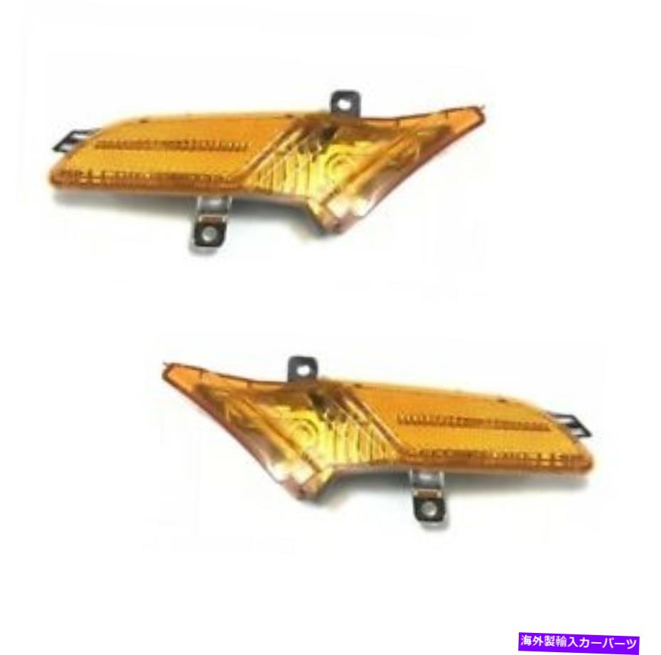 サイドマーカー PORSCHE CAYENNE 2008-2010のペアサイドフェンダーリピーターランプライトアンバーマーカー Pair Side Fender Repeater Lamp Light Amber Marker For Porsche Cayenne 2008-2010【並行輸入品】