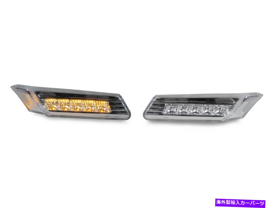 サイドマーカー 05-11ポルシェ911カレラ997のデポクリアアンバーLEDバンパーサイドマーカーライト DEPO Clear Amber LED Bumper Side Marker Light For 05-11 Porsche 911 Carrera 997【並行輸入品】