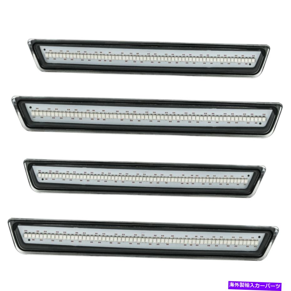 サイドマーカー 2015-2021 Dodge Challenger ConceptSidemarkerセット - クリアクリア - ペイントなし For 2015-2021 Dodge Challenger Concept Sidemarker Set - Clear Clear - No Paint【並行輸入品】
