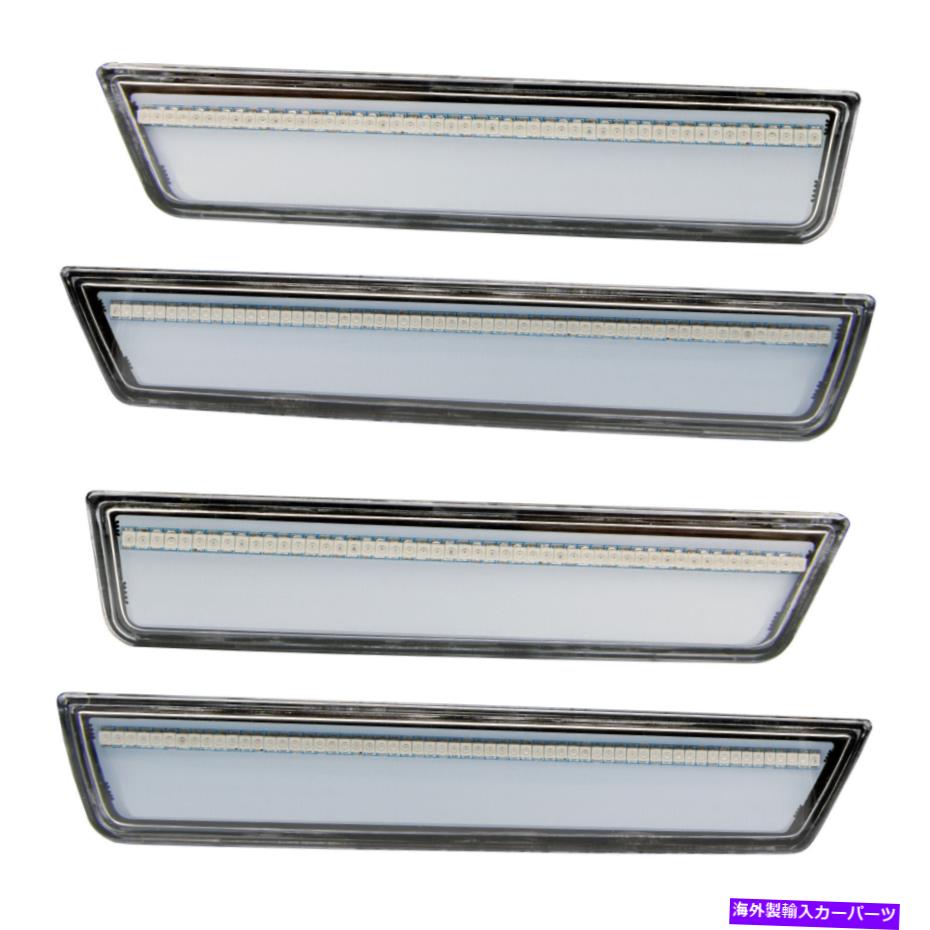 サイドマーカー 2008-2014 Dodge Challenger ConceptSidemarkerセット - クリアクリア - ペイントなし For 2008-2014 Dodge Challenger Concept Sidemarker Set - Clear Clear - No Paint【並行輸入品】