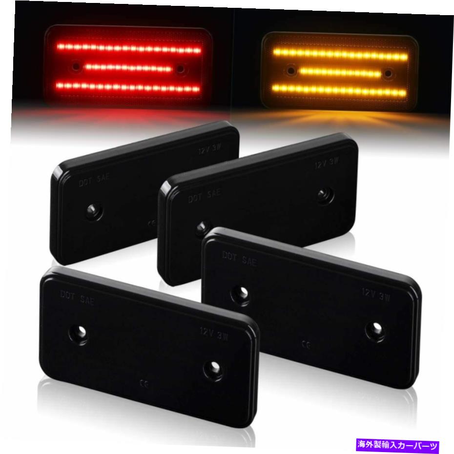 サイドマーカー 02-14用ベンツW463 GクラスG500 G550 G555 AMGフロントおよびリアLEDサイドマーカーライト For 02-14 Benz W463 G-Class G500 G550 G55 AMG Front & Rear LED Side Marker Light【並行輸入品】