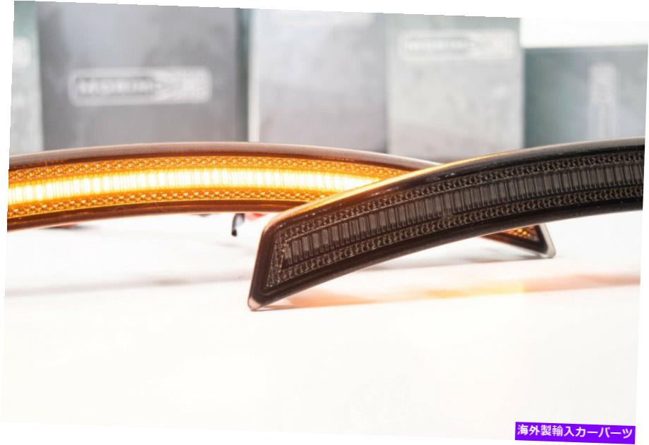 サイドマーカー 2014-2019 C7 Corvette Morimoto XBフルLEDフロントスモークサイドマーカーライト 2014-2019 C7 Corvette Morimoto XB Full LED Front Smoked Side Marker Lights【並行輸入品】