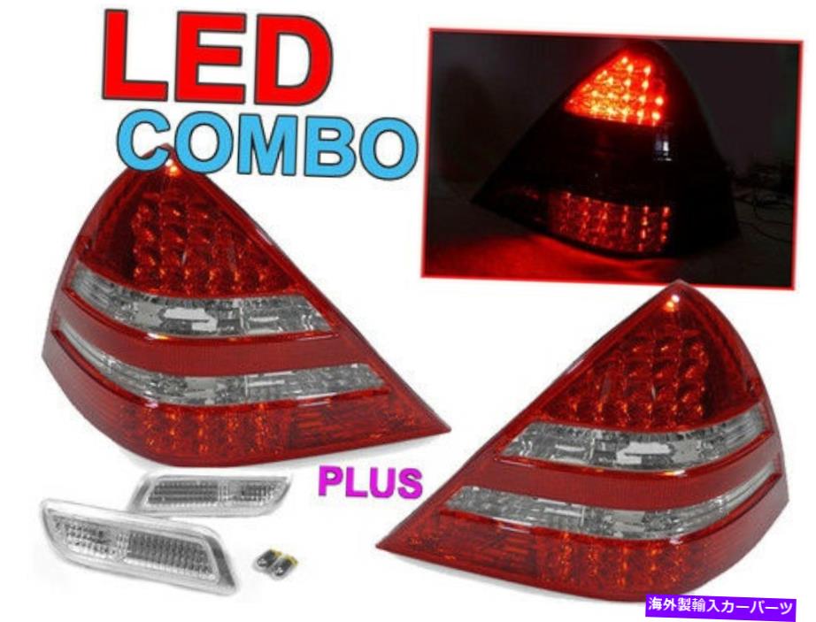サイドマーカー コンボクリアLEDテール +サイドマーカーライト1998-04メルセデスR170 SLKロードスター COMBO Clear LED Tail + Side Marker Lights For 1998-04 Mercedes R170 SLK Roadster【並行輸入品】