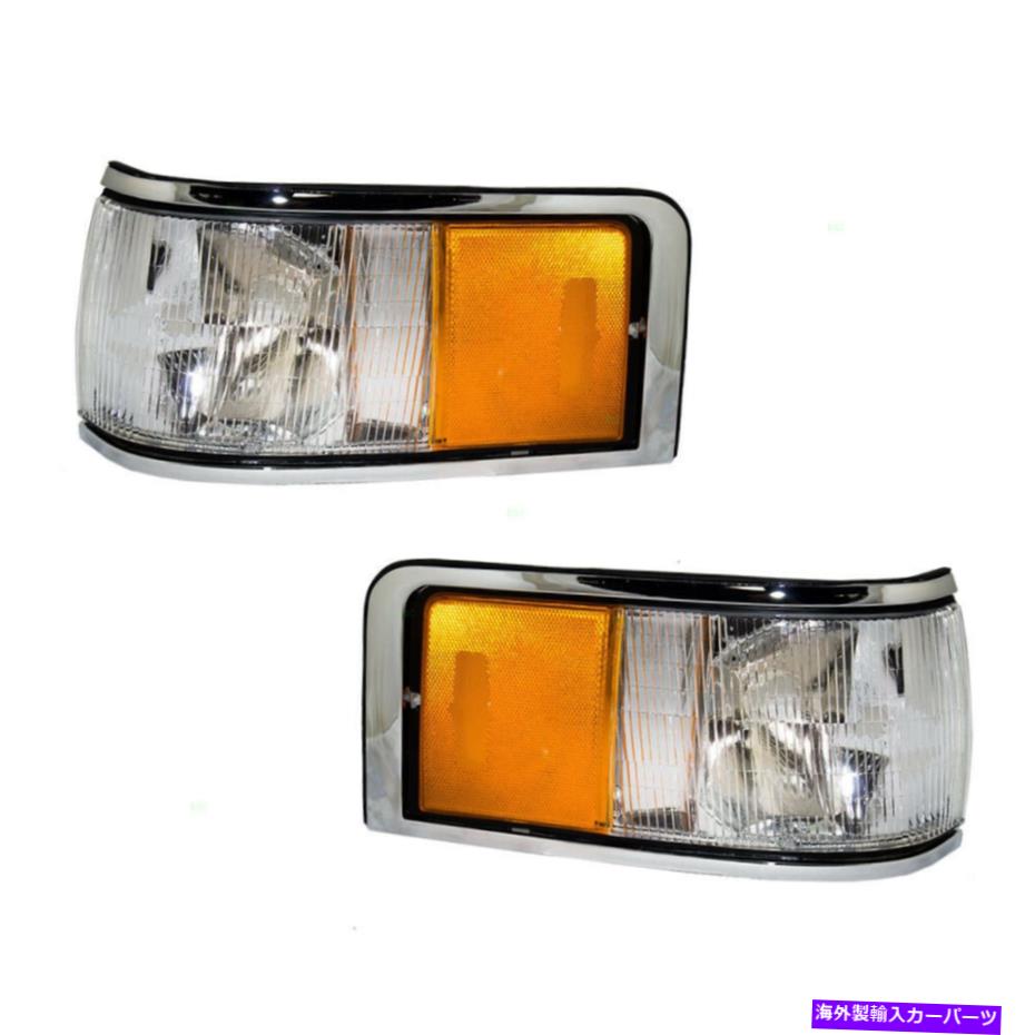 サイドマーカー ペアセット信号サイドマーカーライトランプハウジング1990-1994リンカーンタウンカー Pair Set Signal Side Marker Lights Lamps Housing for 1990-1994 Lincoln Town Car【並行輸入品】