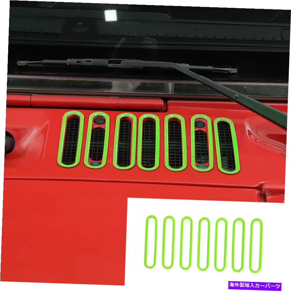 trim panel エクステリアフードベントカバージープラングラーJK 2007-17グリーンのカウルパネルベントトリム Exterior Hood Vent Cover Cowl Panel Vent Trim for Jeep Wrangler JK 2007-17 Green【並行輸入品】