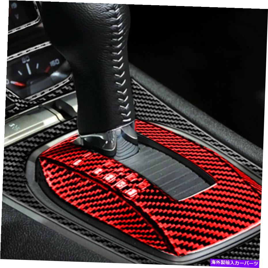 trim panel シボレーカマロのカーボンファイバー2010-2015自動ギアパネルカーステッカーレッド Carbon Fiber For Chevrolet Camaro 2010-2015 Automatic Gear panel Car Sticker Red【並行輸入品】
