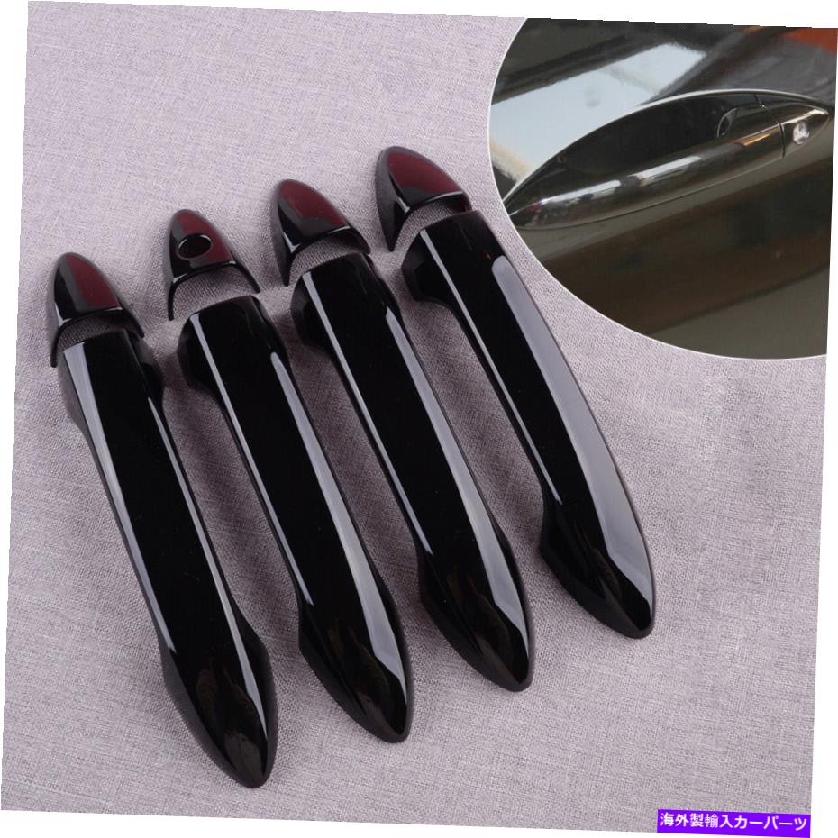 trim panel ホンダアコード2013-17光沢のある黒いサイドドアハンドルカバートリムABSパネルに適しています Fit For Honda Accord 2013-17 Glossy Black Side Door Handle Cover Trim ABS Panel【並行輸入品】