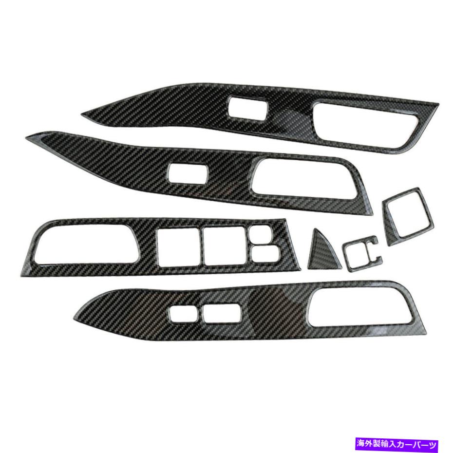 trim panel Mitsubishi Lancer/EVO X 08-15に適合するブラックウィンドウスイッチパネルカバートリムフィット Black Window Switch Panel Cover Trim Fit For Mitsubishi Lancer/EVO X 08-15【並行輸入品】
