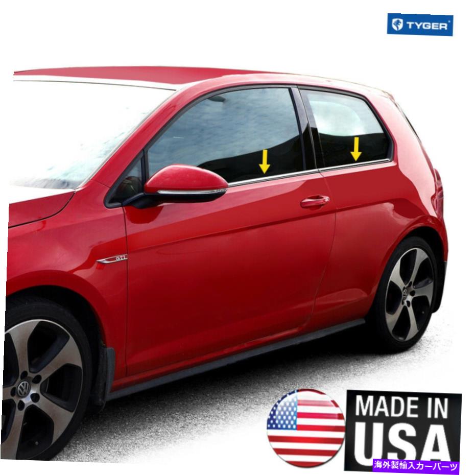 trim panel クロムアクセサリーウィンドウシルカバートリムフィット15-19 VWゴルフ2DR 4P Chrome Accessories Window Sill Cover Trim fit 15-19 VW Golf 2DR 4P【並行輸入品】