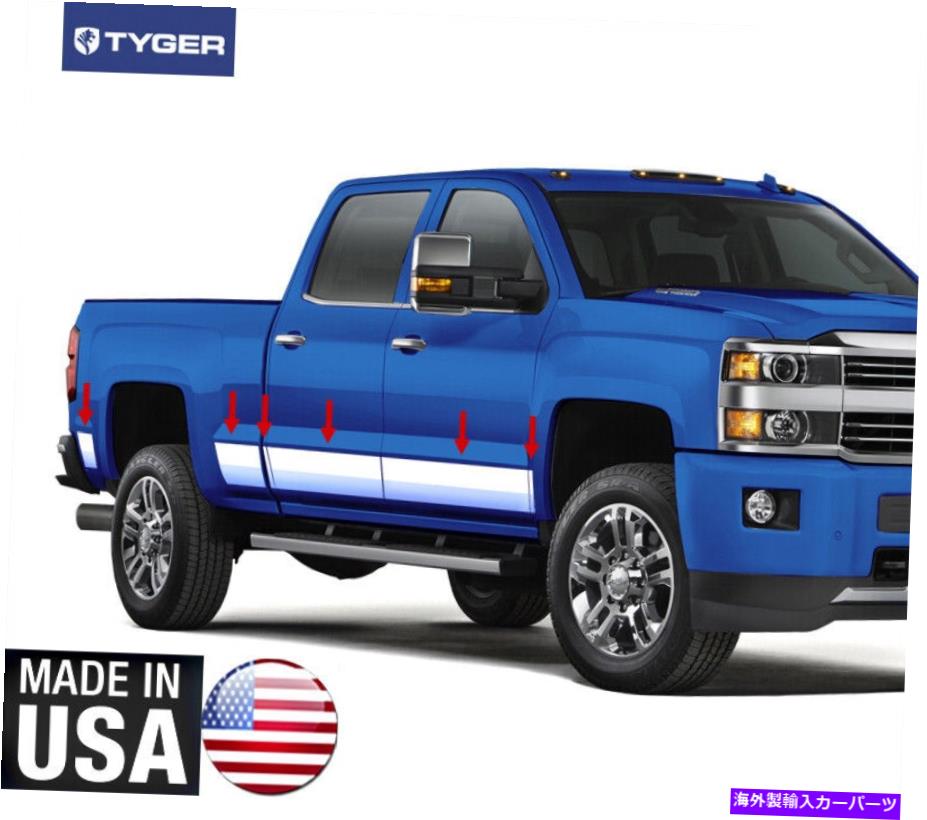 trim panel 2018年14-2018のタイガーシルバラードクルーキャブ5.8 'ショートベッドロッカーパネルトリム5.5' '12pc TYGER For 14-2018 Silverado Crew Cab 5.8' Short Bed Rocker Panel Trim 5.5'' 12PC【並行輸入品】